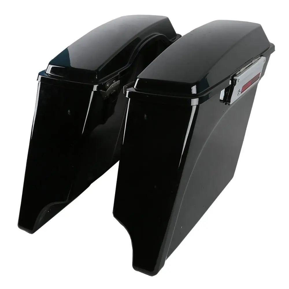 Мотоциклетные 5 &quotяркие черные тянущиеся сумки для Harley Touring Road King Glide Street 1993