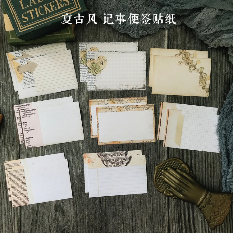 

16Pcs/Pack Vintage English Notes Sticker DIY Craft Scrapbooking Album Junk Journal Planner Decorative Stickers