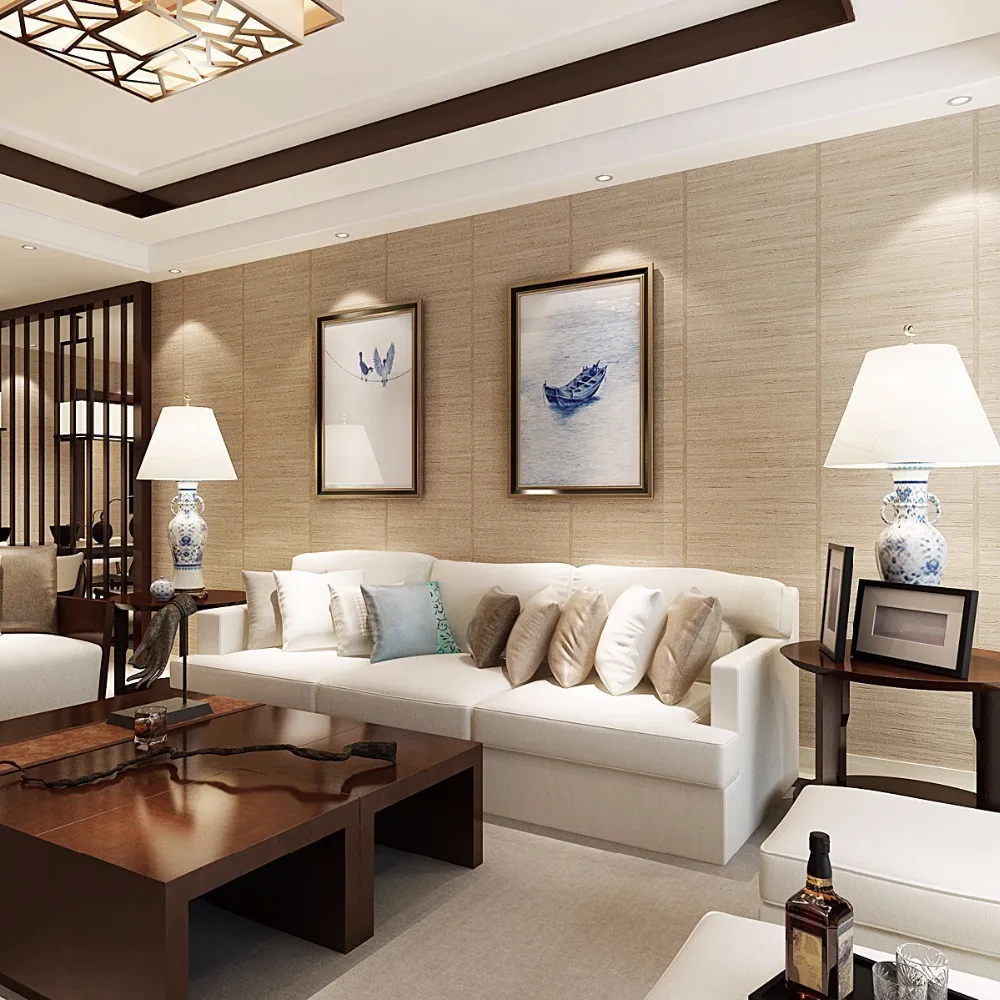 Винтажный стиль китайский деревянный узор фон сизальные обои для стен