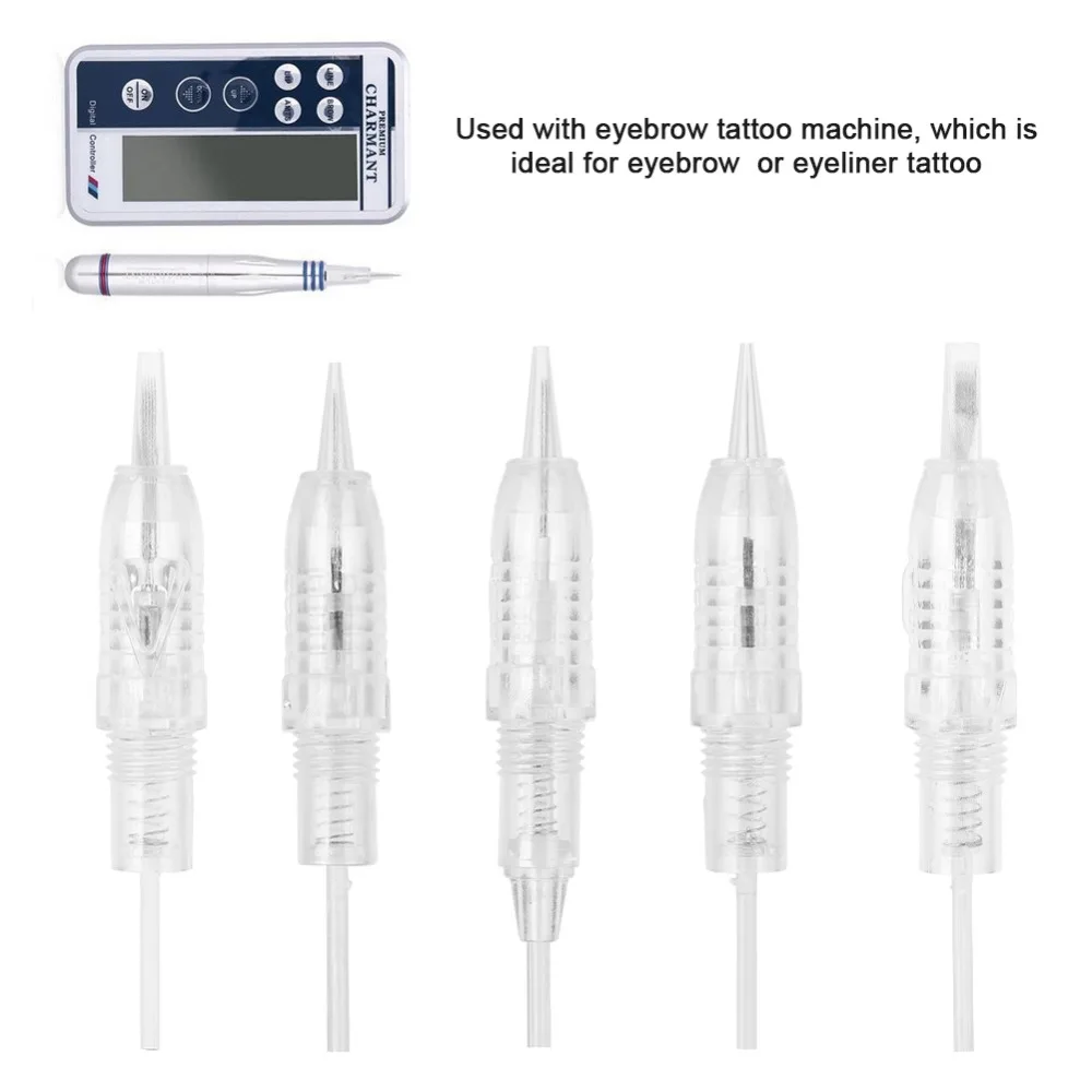 5 шт. прозрачная тату игла для коррекции бровей картридж роторный Электрический