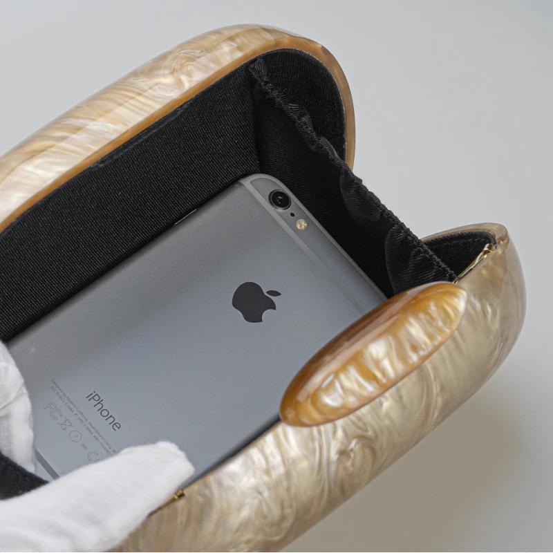 Жемчужный акриловый клатч мраморные сумочки в форме яйца женская вечерняя сумка