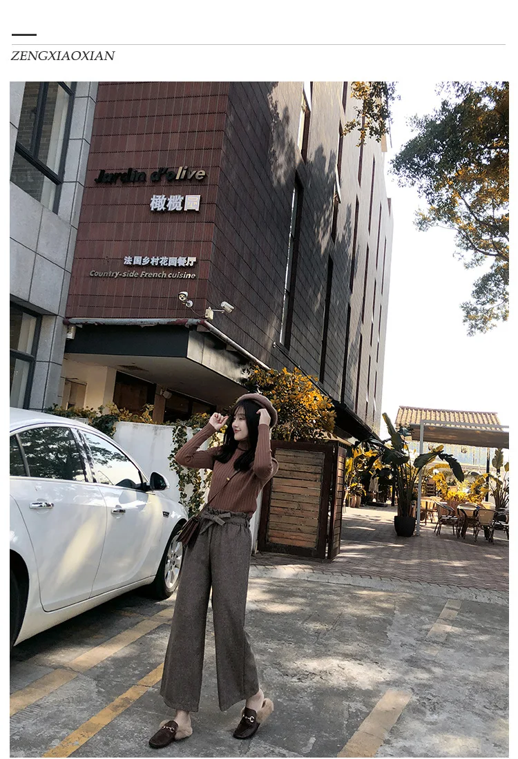 

2020 Winter Sweaters Black Turtleneck Women Pile Collar Shirt Slim Sweater Top Fall Clothes Vintage Pink Japanese Fashion