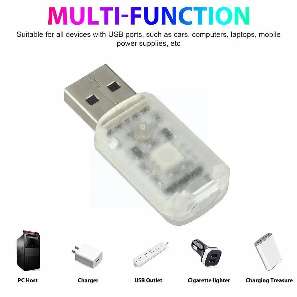 

Автомобильный светодиодный атмосферный светильник с USB, декоративная лампа, аварийный светильник, добро пожаловать в интерьер, Автомобильн...