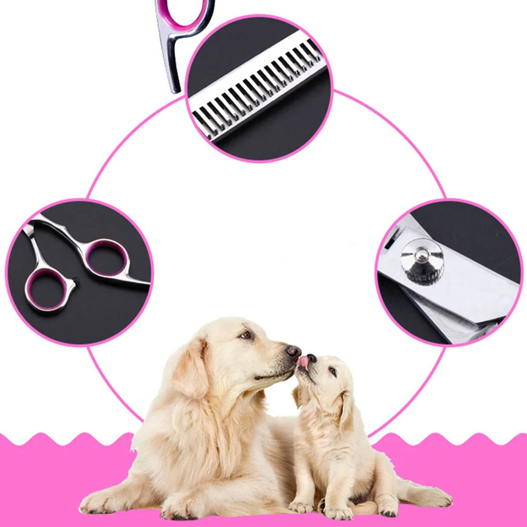 

1PCS Pet Grooming Scissors Stainless Steel Hair Grooming Shear Hair Thinning Scissor Animal Cat Hair Cutting Barber Cutting Tool