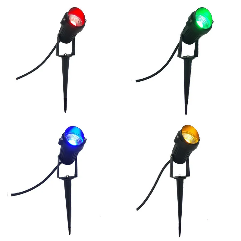

Светодиодный фонарь для лужайки RGB 9 Вт COB, уличная Ландшафтная лампа с шипами, водонепроницаемая AC230V 24VDC 12V, садовые точечные светильники