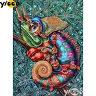 Алмазная мозаика Хамелеон Стразы, картина с квадратнымикруглыми стразами, вышивка крестиком, домашний декор, подарок AX2332