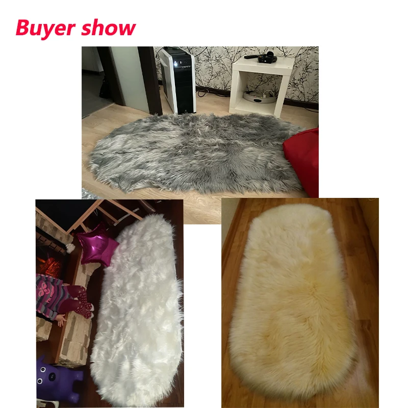 Овальный ковер Пушистый Ковер Из искусственной овчины коврик для сиденья