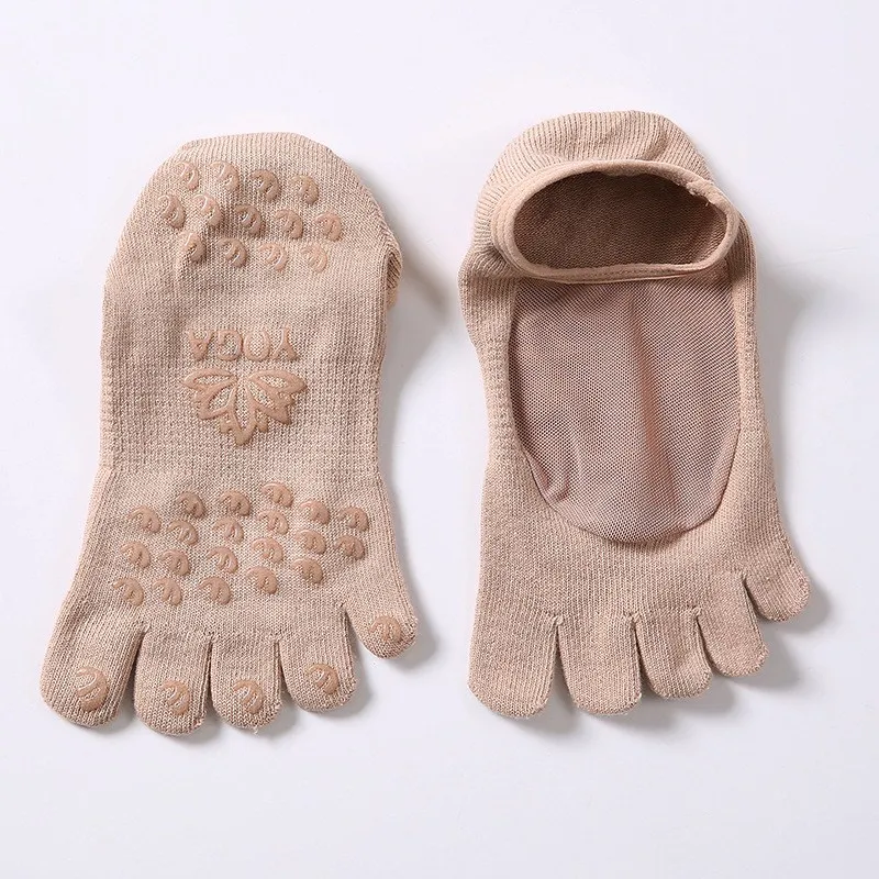 Женская обувь для йоги Пять пальцев анти скольжения лодыжки сцепление носки в