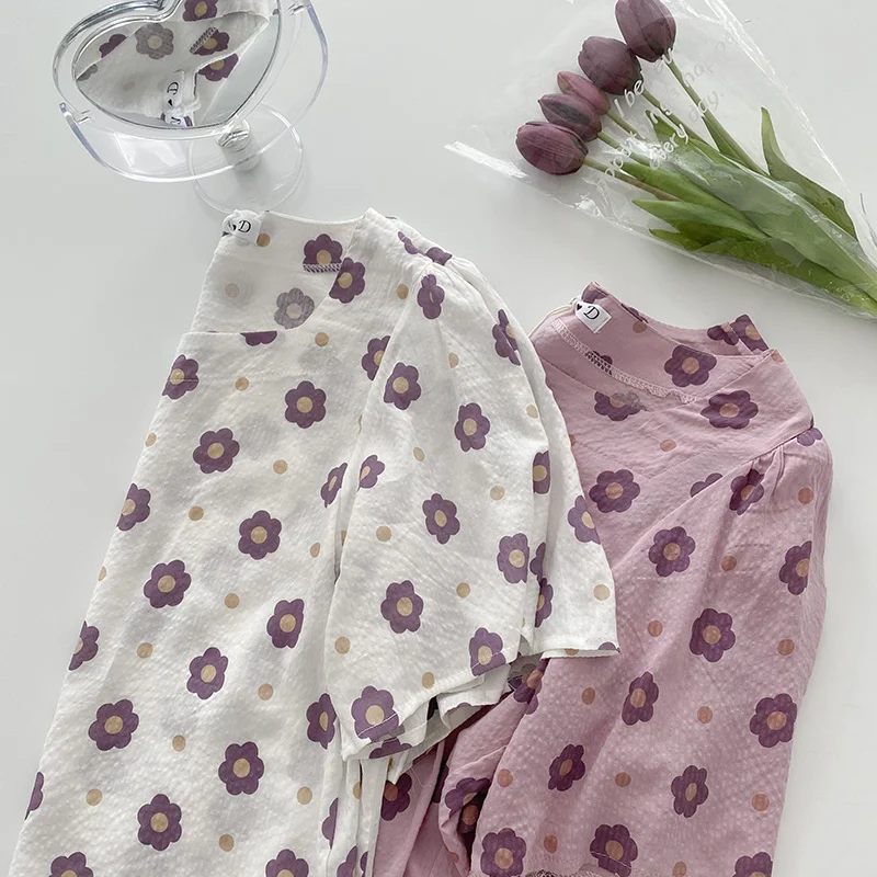 Милые рубашки с квадратным воротником для женщин на каждый день цветочным узором