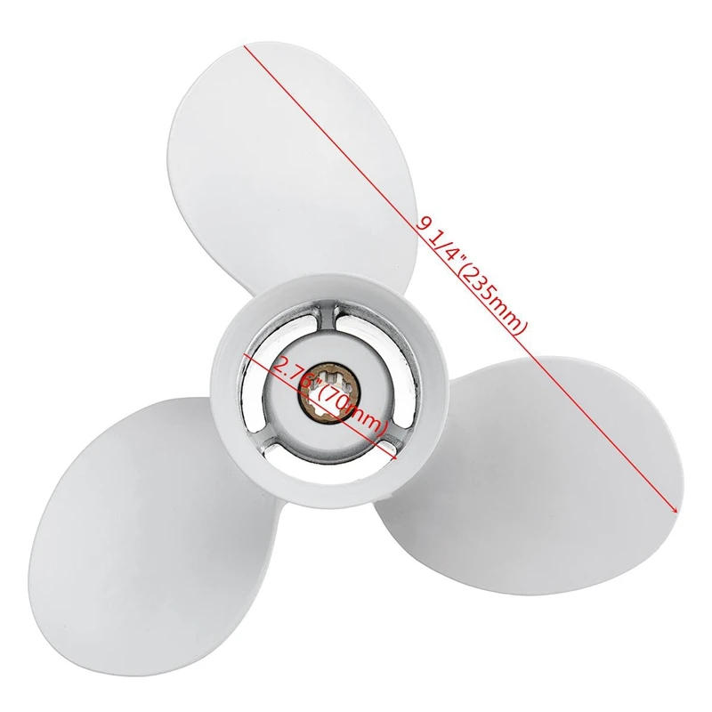 Подвесной Пропеллер для судового двигателя 3-Bladed Rotary Paddle 683-45941-00-El 9 1/4X12 Yamaha 9-15Hp