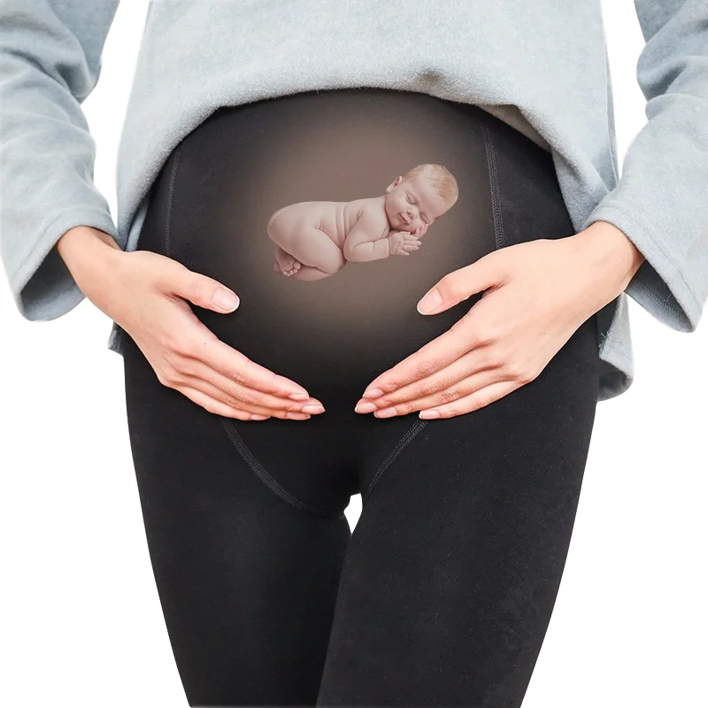 Толстые зимние Леггинсы для беременных Длинные теплые штаны плотные бархатные |