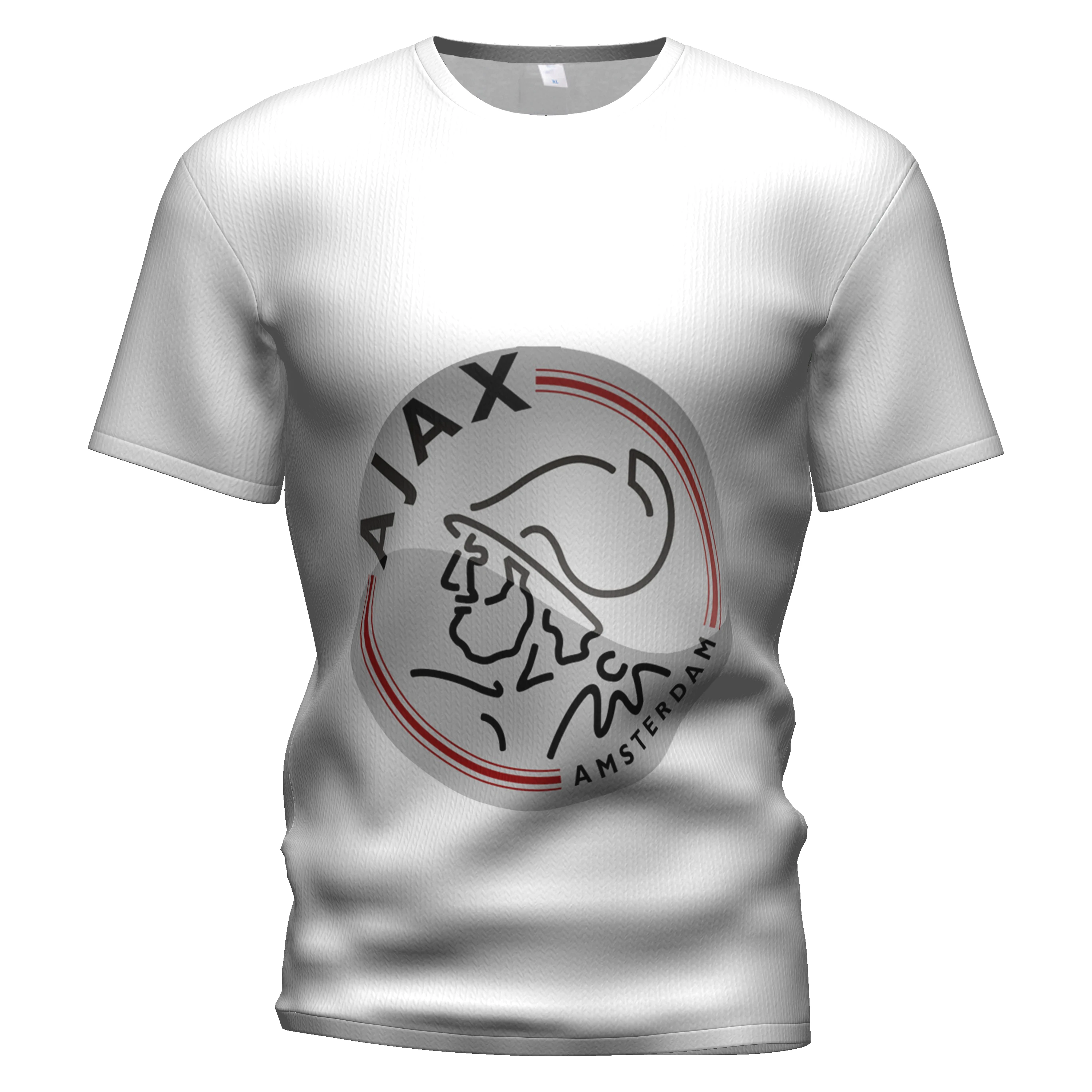 2019 летняя новая мужская футболка в стиле Харадзюку С 3d принтом Ajax с круглым