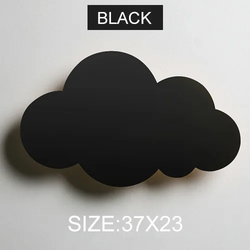 Black Облачный детский Лофт-светильник для кровати, настенный светильник для детской комнаты, дизайнерский светильник для детской комнаты, настенные светильники для спальни, настенное бра для коридора - Цвет абажура: Black