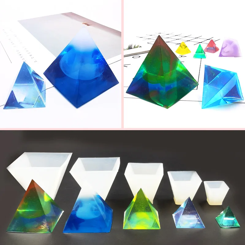 

20mm-60mm Pyramid Silicone Mold Crystal Epoxy Resin Mold diy Triangle Quicksand Silicone Mold DIY Crystal Uv Epoxy Jewelry Decor
