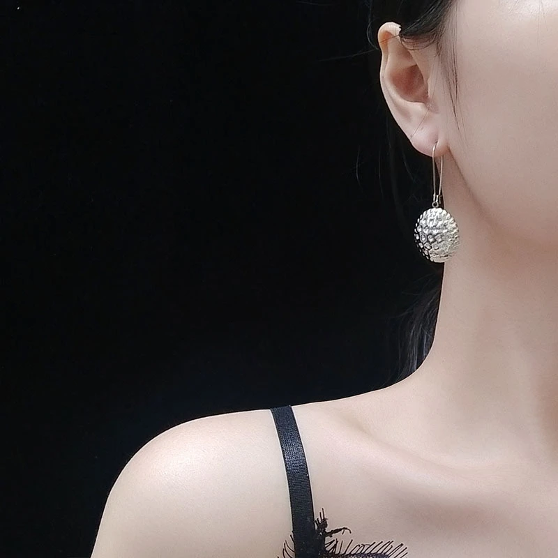

Fashion Jewelry European Style Gold Color Stainless Steel Ear Hook Famous Brand Large Round Clip Earrings For Women Party Gifts