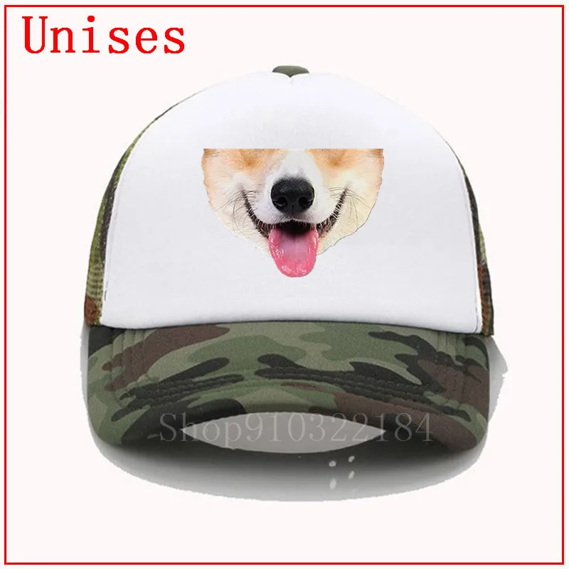 Corgi Doggo Face mask baseball cap women men dad hats visor hat animal cute mischievas funny | Аксессуары для одежды