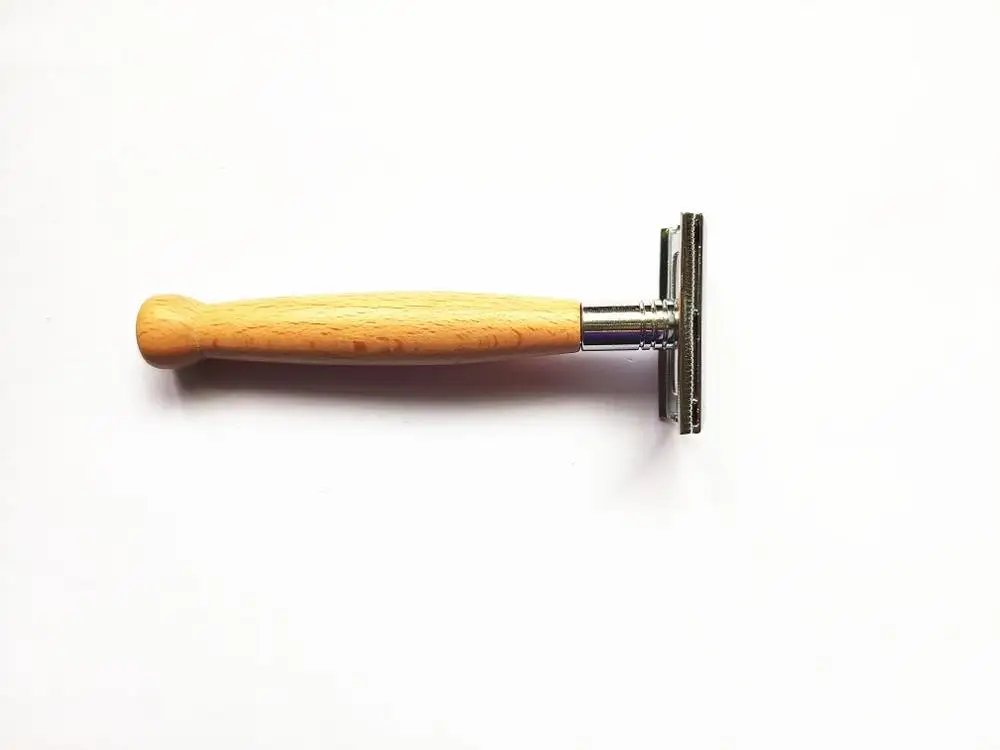 Старинный нож для бритья 1 шт. с прямыми краями из нержавеющей стали деревянная