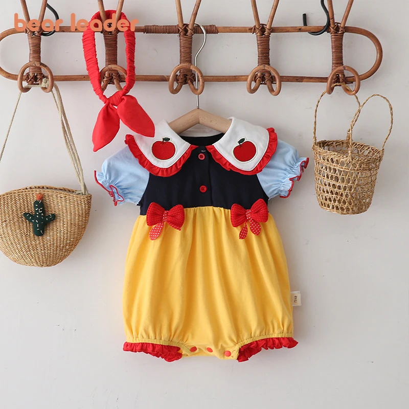 

Bear Leader Toddler Baby Princess Party Rompers Summer Newborn Girls Cute Birthday Costumes Toddler Bow Bodysuits Sweet Suits