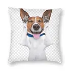 Персонализированный Чехол с забавной собакой Джеком расселлом терьером, декоративный чехол с 3D двухсторонним принтом, наволочка для домашних животных для гостиной