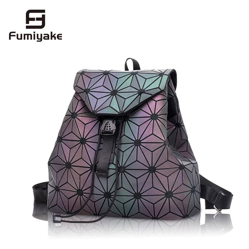 Новый женский рюкзак Женские Геометрические клетчатые рюкзаки с блестками для