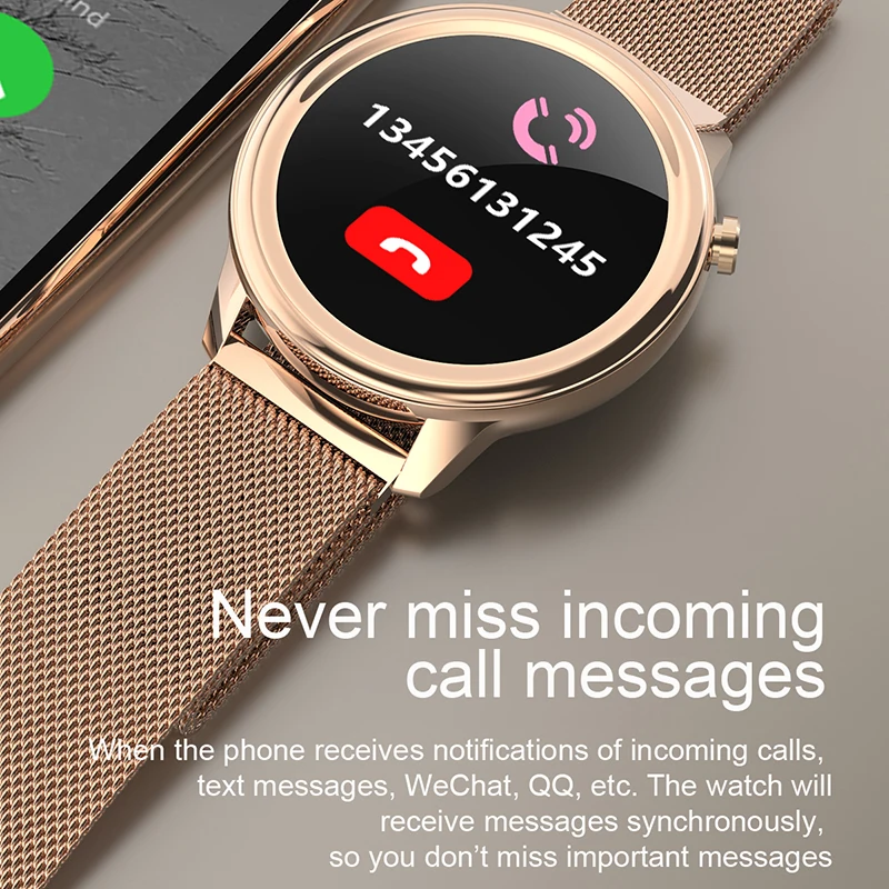 

Smart bracelet women's health temperature monitoring full circle full touch screen dynamic UI blood pressure monitoring watch