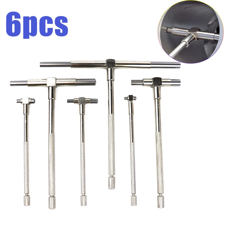 

6pcs / Set 8-150mm (5/16 "-6") Telescoping Gauge Set Internal Gauge Hole Gauges for Quick Inside Measurements of Holes