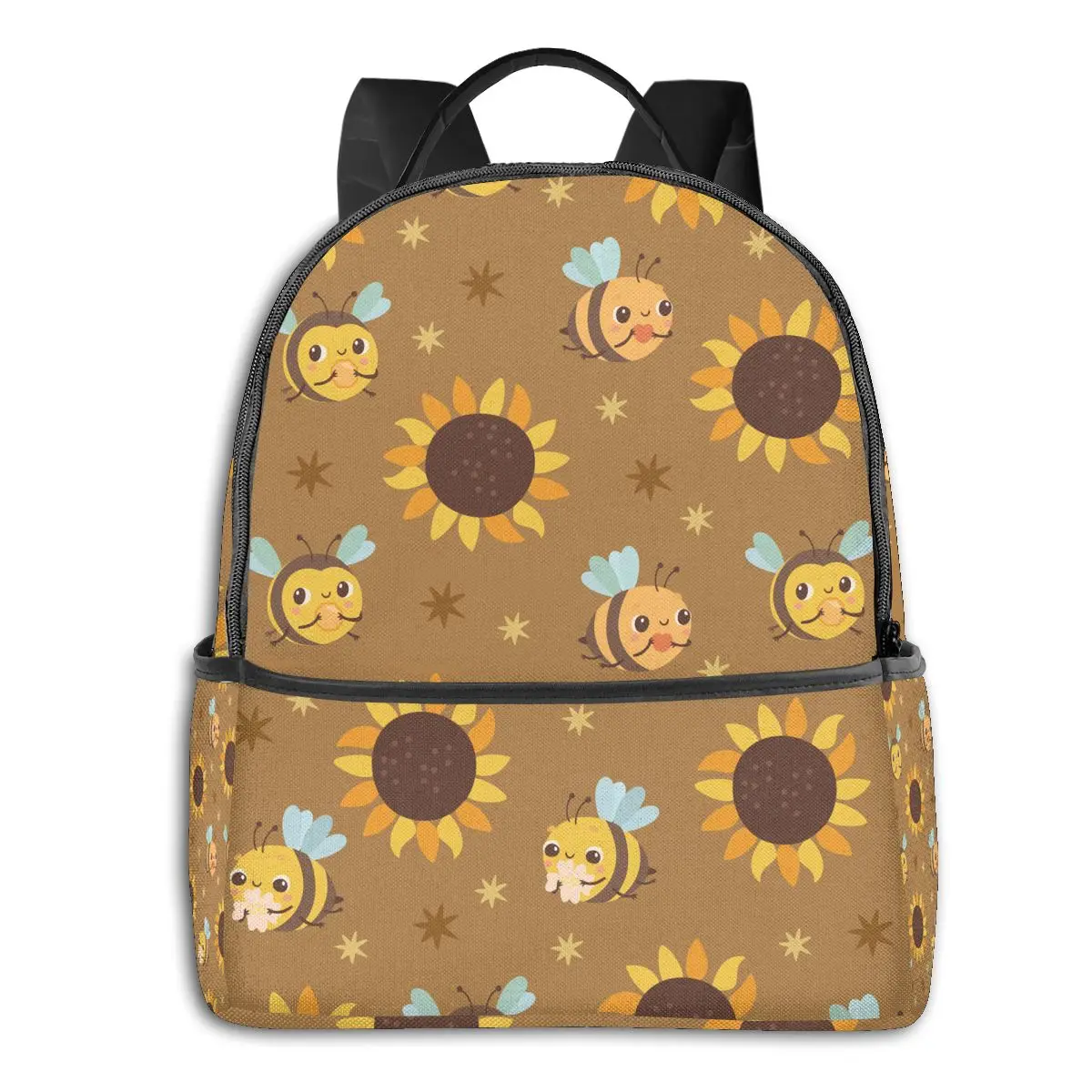 

Уникальный вместительный рюкзак с подсолнухами, школьный ранец из полиэстера для колледжа, рюкзак для ноутбука, дорожная сумка для книг