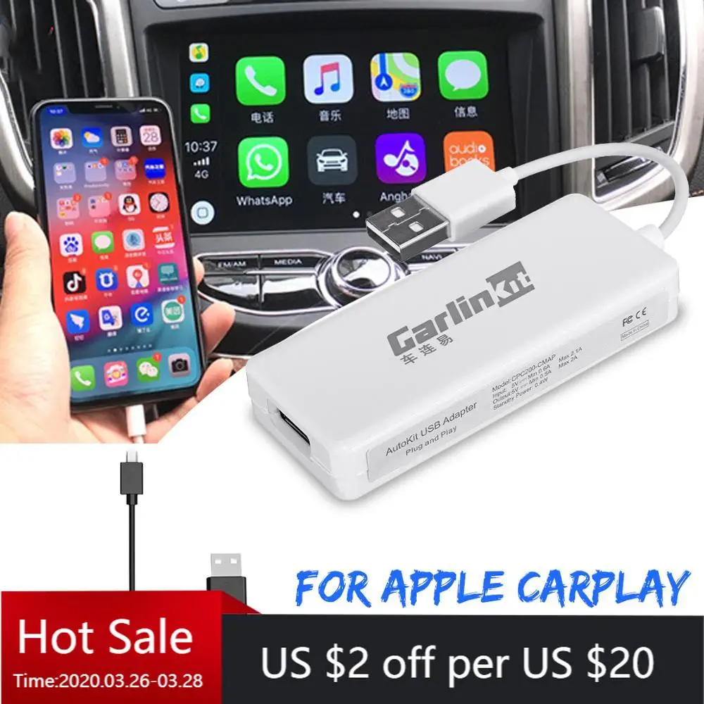 Carlinkit проводной ключ Carplay Apple CarPlay донгл для Android навигационный плеер мини USB