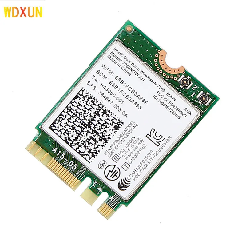 Intel Wireless N 7260 7260NGW UM Wifi + Bluetooth 4 0 802.11n 2 4g/5 ГГц Wlan сетевая карта 300 Мбит/с