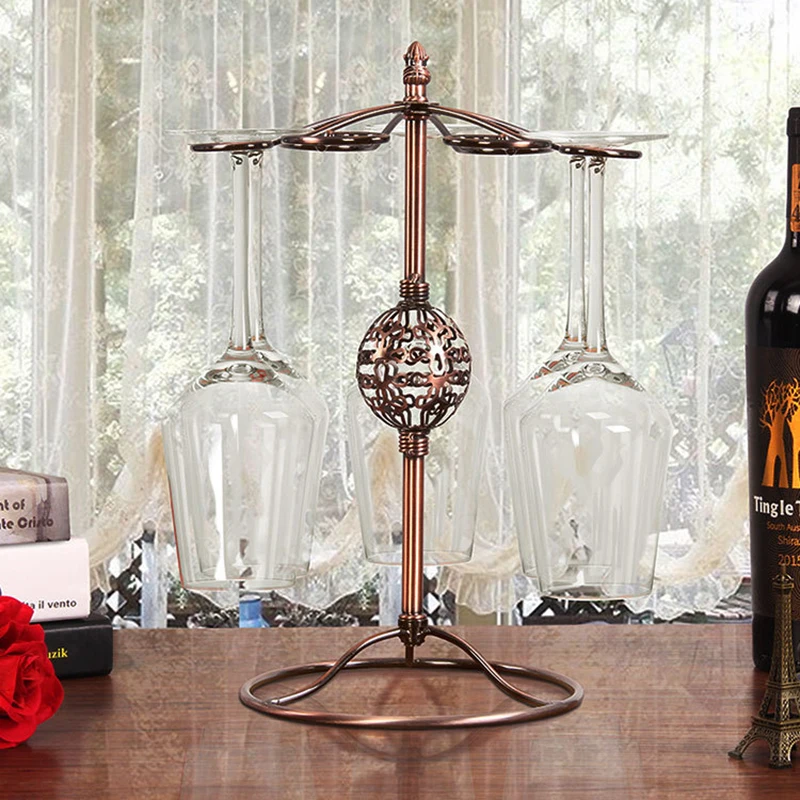 Красный стеклянный подстаканник слив креативный красный опт Кованое железо