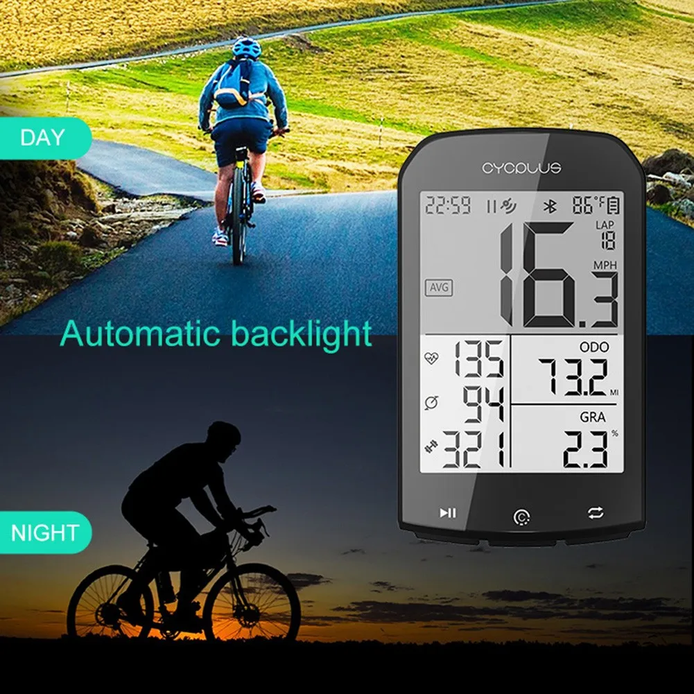 

CYCPLUS Highly Sensitive Bike Computer Supports GPS GLONASS BDS Waterproof Bicycle Speedometer And Odometer ANT+ Thermometer