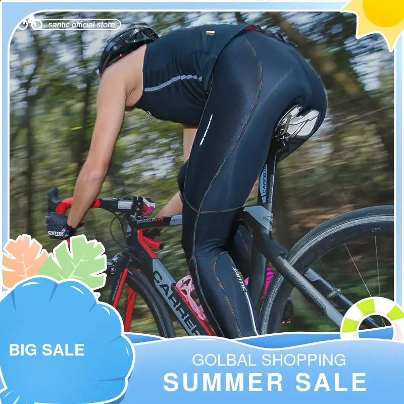 Santic женские велосипедные брюки Pro Fit Coolmax 4D Pad противоударные демисезонные длинные