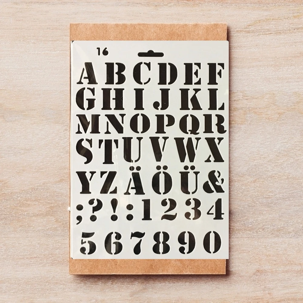 

26*18cm Alphabet English Design 16 DIY Layering Stencils Painting Scrapbook Coloring Embossing Album Decorative Template
