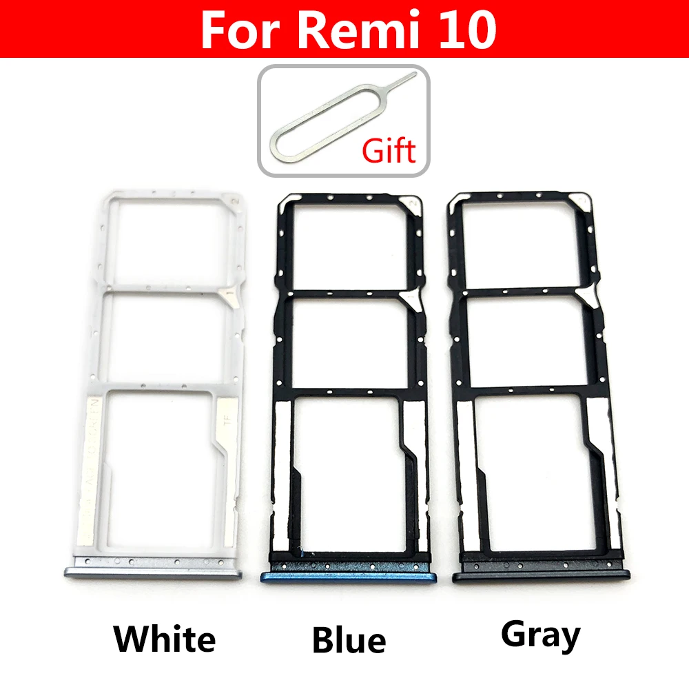 

New SIM Card Slot SD Card Tray Holder Adapter + Eject Pin For Xiaomi Redmi Note 9S/ Note 9 Pro /Note 9 /Note 10 Replacement Part