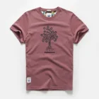 Мужская футболка, хлопковая Однотонная футболка, Мужская Повседневная Базовая футболка с круглым вырезом, мужские классические топы высокого качества BP11115