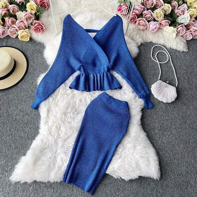 

Комплект из двух предметов, женский свитер, комплекты, свитер, юбки, женский зимний комплект из двух предметов