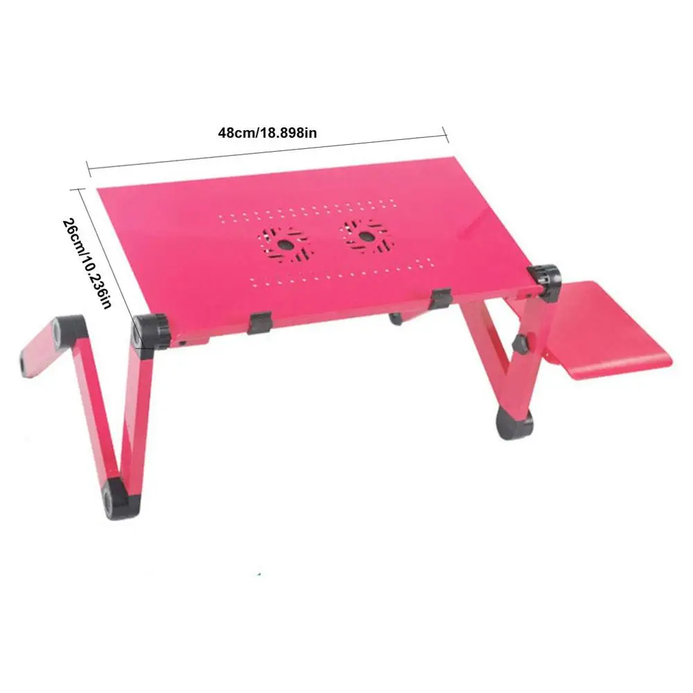 Стол для ноутбука из магниевого сплава ABS с двумя вентиляторами складной без