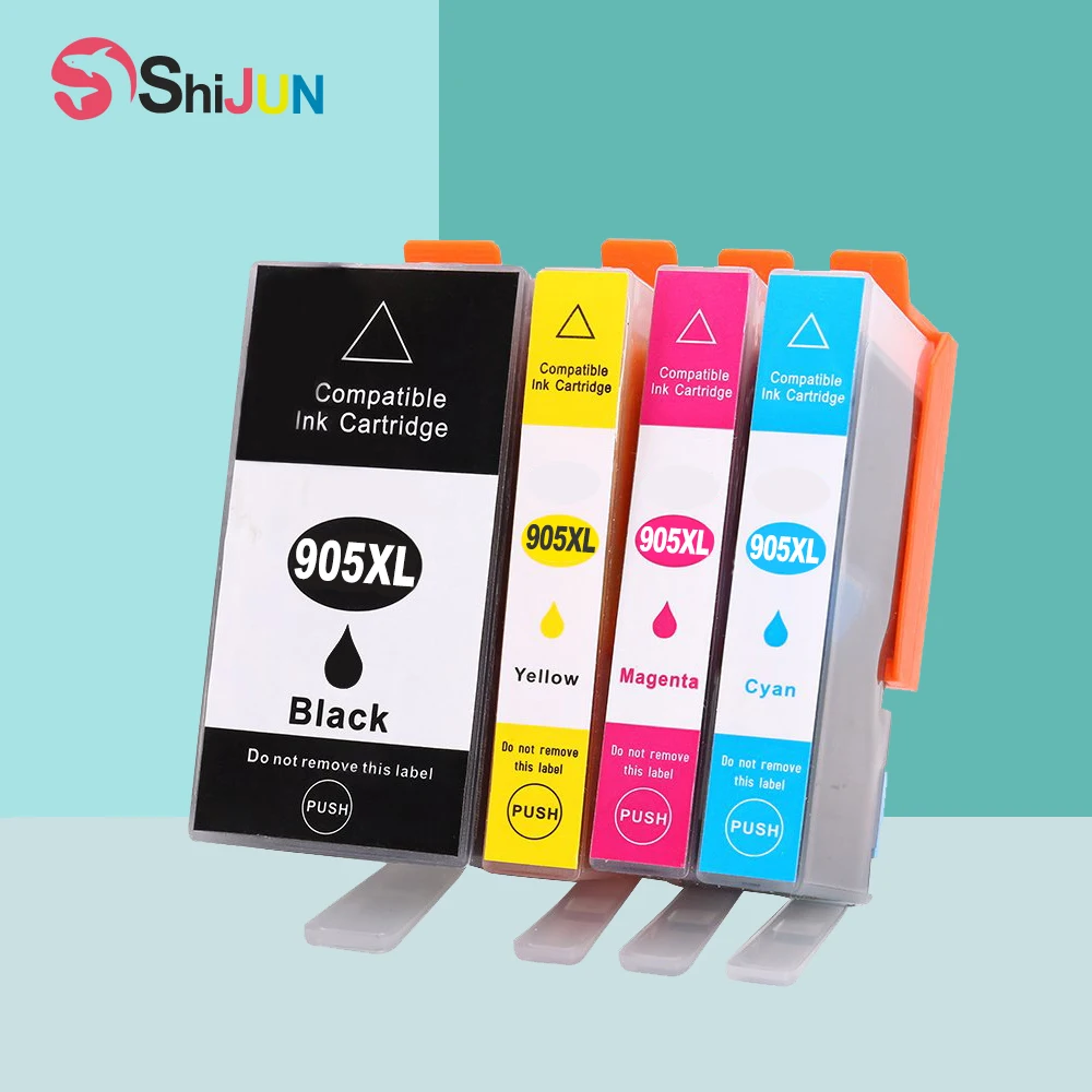 

SHIJUN Compatible HP 905 905 XL new ink cartridge HP905XL for officeJet pro 6960 6970 6950 6956 all-in-one printer