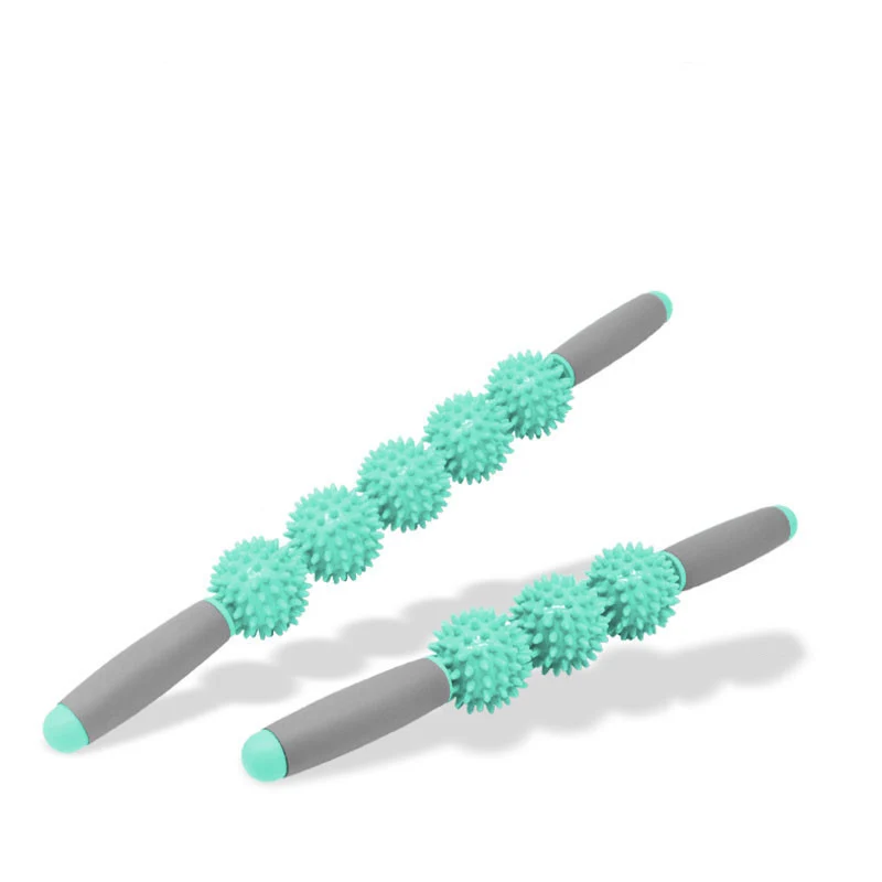 

Gym Yoga Muscle Massage Roller Stick Body Massage Relax Tool Muscle Roller Sticks with 3 /5 Point Spiky Balls Fitness Equipment