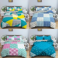 geometric bedding sets luxury duvet cover bedclothes twinqueencomfortable king size bed room for kids home textile