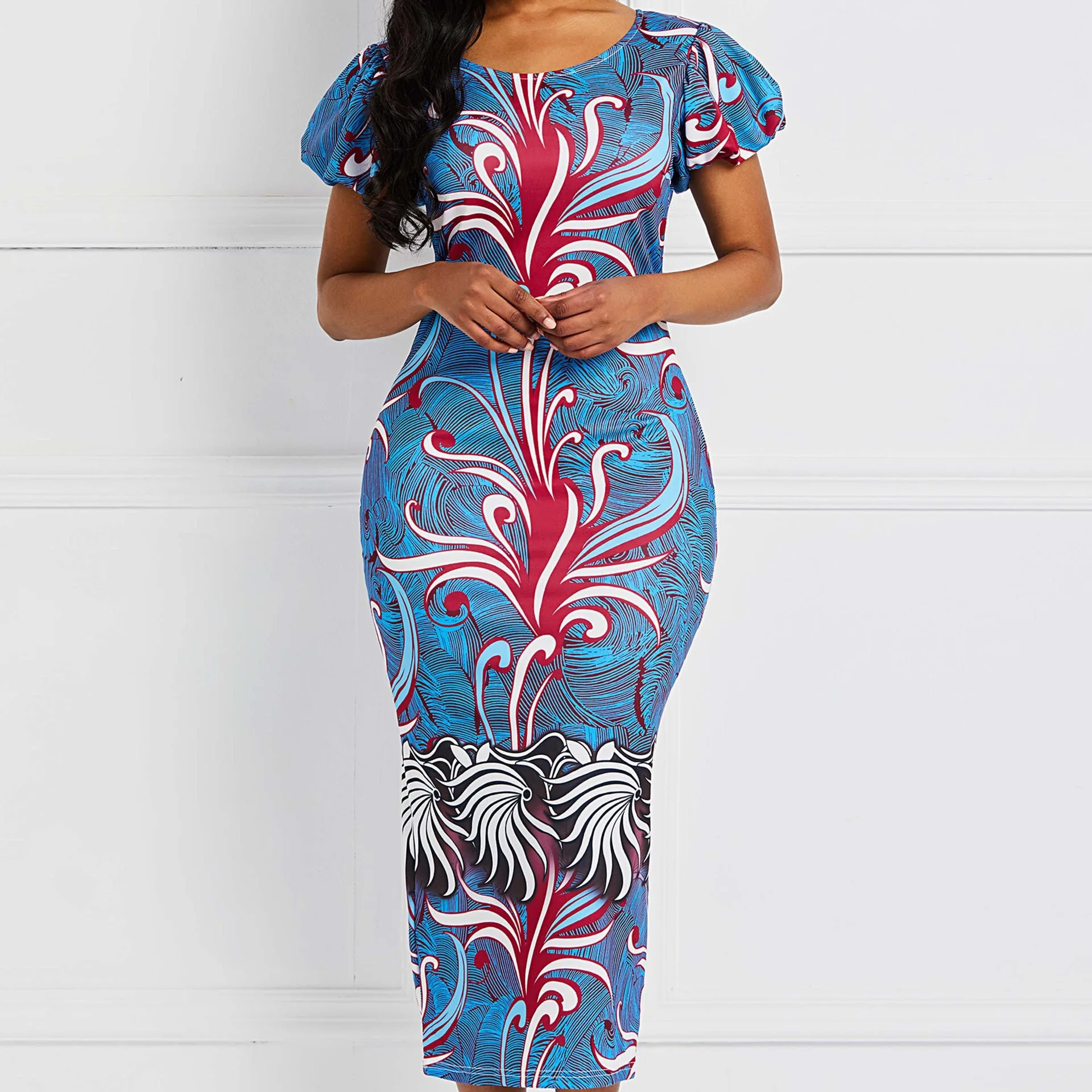 Женское офисное платье в африканском стиле размера плюс роскошное Брендовое