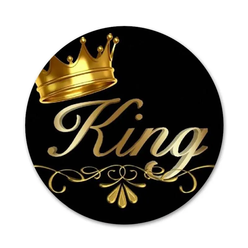 58 мм король и королева значок с изображением короны брошь заколка аксессуары для