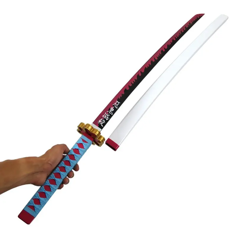 Аниме Demon Slayer Kimetsu No Yaiba Kanroji Mitsuri косплей реквизит реплики деревянные меч в ножнах