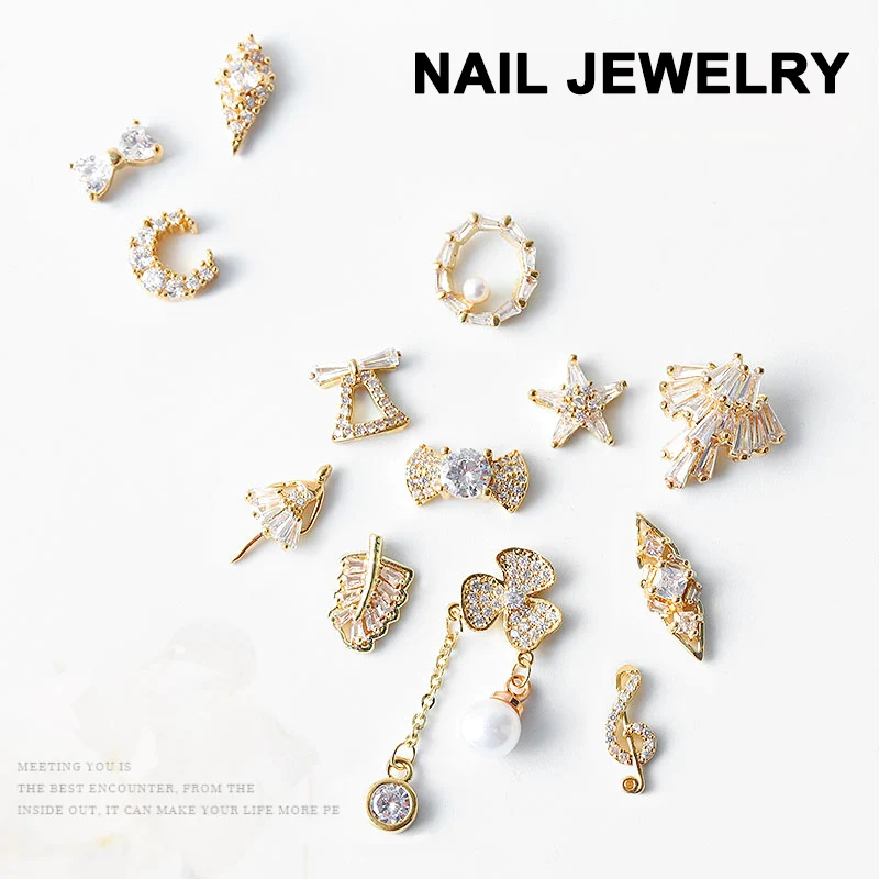 5 шт дамы дизайн ногтей сверкающие хрустальные DIY маникюрные Стразы бусины V9