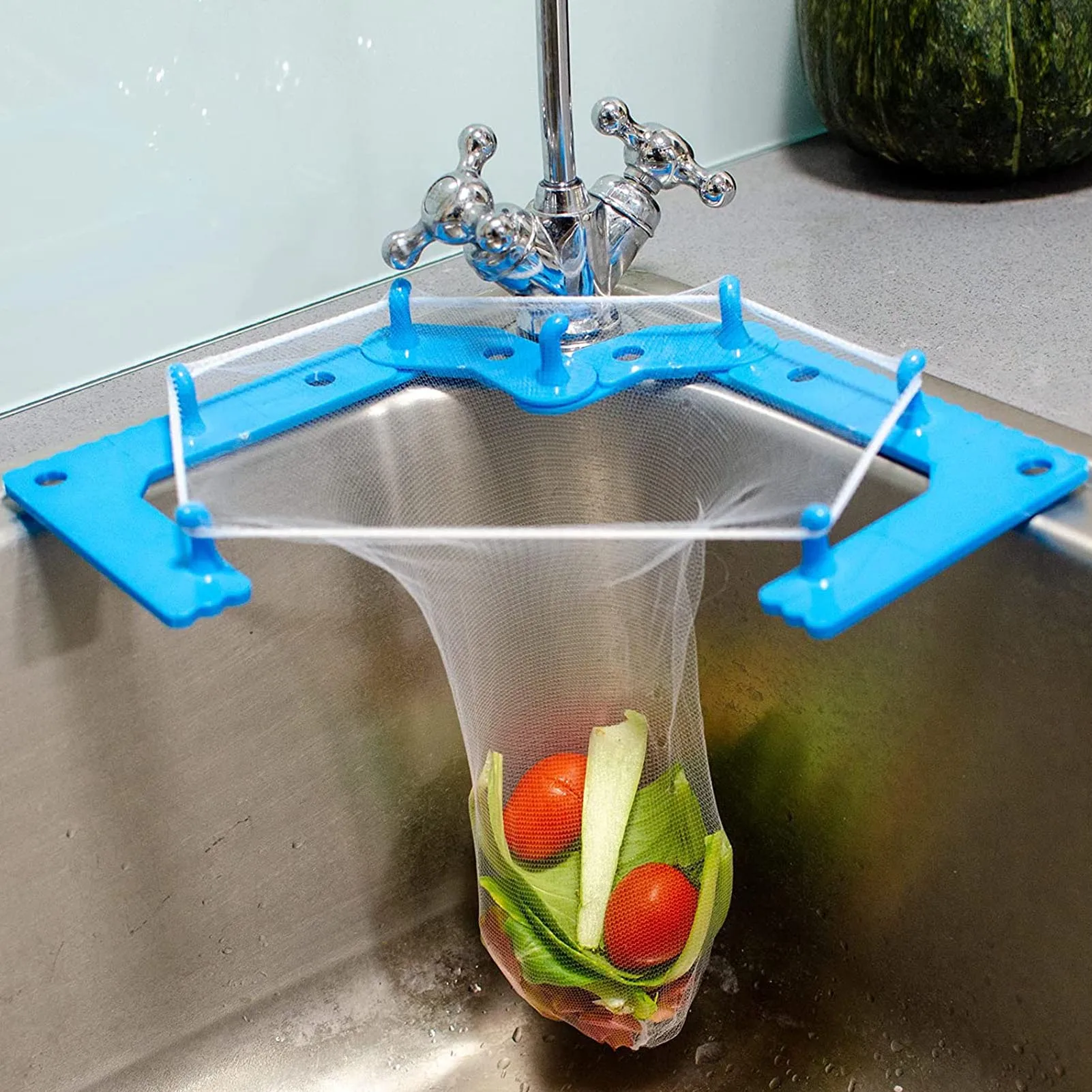 

50 шт. фильтр-мешок сетка для раковины Сумка для мусорных мешков с сетчатыми вставками, Кухня анти засорения поставки Треугольники дренажная...