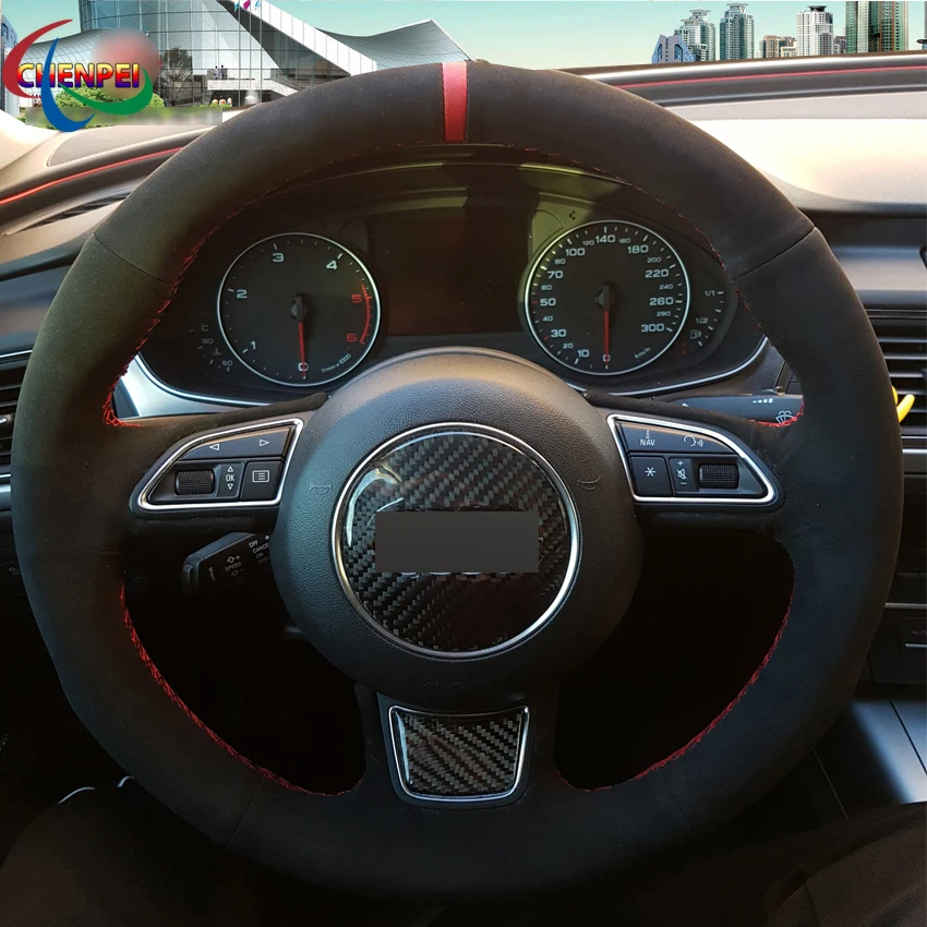 

Черная замша «сделай сам» для Audi A1 A3 A4 2015-2016 A7 2012-2018 S7 2013-2018 RS7 2014-2015 автомобильные аксессуары