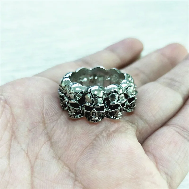

Skull ring men's personality punk jewelry wholesale