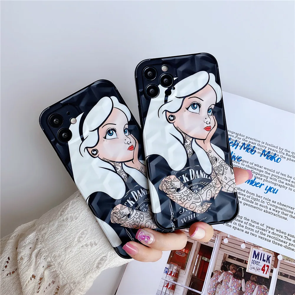

Luxury Tattoo Girl 3D Phone Case for IPhone 13 12 11 Pro X XS Max XR 8 7 Plus Lass Street Fashion Cover SE2020 13promax Capa