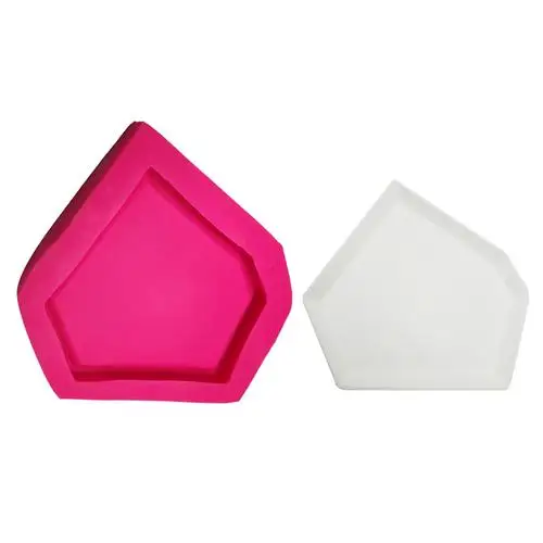 Clay Cement Silicone Mold Concrete Flower Pot Decorative Geometric Polygonal Succulent Plants Vase Mold Office Home Decoration