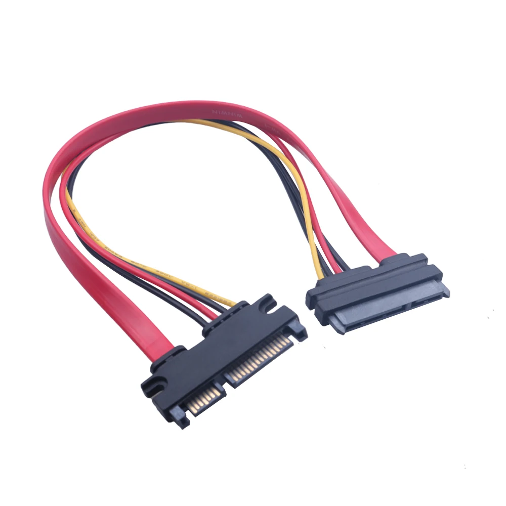 Кабель-удлинитель SATA 22 Pin Папа-мама для Расширение Sata 3 III 7 + 15 комбинированный